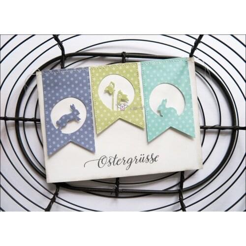 Mmao Crafts Metal Steel Cutting Dies New 3Pcs Flower rabbit circle Stencil For DIY Scrapbook Paper/photo Cards Embossing Dies