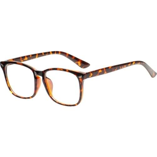 Men and Women Classic Rectangular Spectacles TR90 Light Weight Full Rim Transparent Glasses Frame For Prescription Lenses