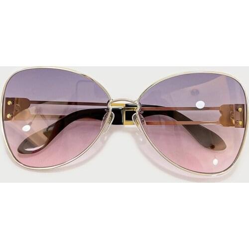 Retro Butterfly Gradient Sunglasses Women Brand Designer Luxury Oversized Sun Glasses UV400 Eyewear