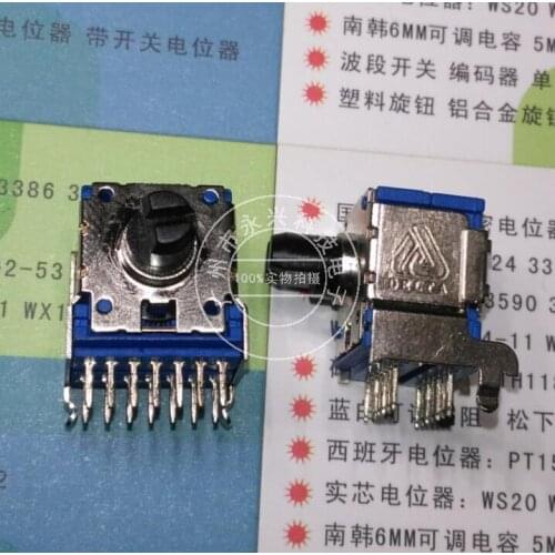 Original new 100% RK14 B100K vertical B104 four road potentiometer 14pin handle length 8MMF B100Kx4 (SWITCH)