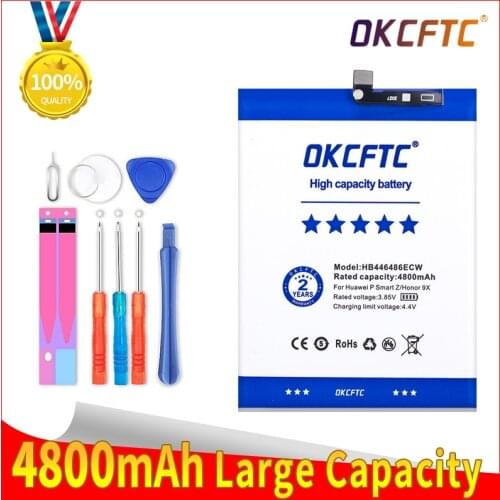 Orginal Phone HB446486ECW 4800mAh Battery For Huawei P smart Z/honor 9X/honor 9X Pro/Nova5i/Enjoy 10 Plus Rechargeable Battery