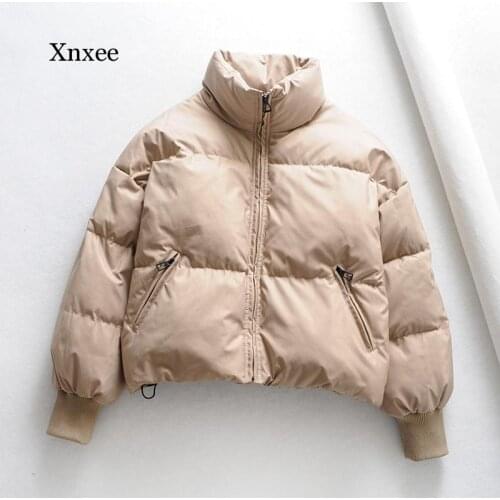 Women Solid Khaki Oversize Parkas Thick 2019 Winter Zipper Pockets Female Warm Elegant Coat Jacket