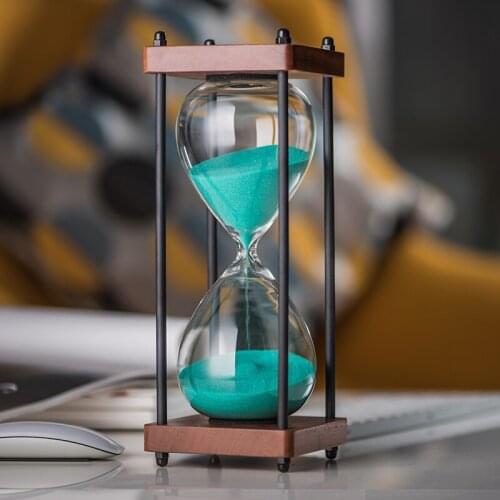 Hourglass Table Clock 30 Minutes Hourglass Sand Clock Colored Sand Timer Office Home Decoration Child Gift Desktop Ornaments