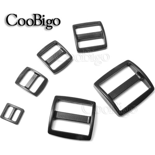 10pcs Plastic Backpack Strap Buckles Tri-Glide Adjuster Ladder Lock Slider for Backpack Strap Belt Webbing Dog Collar Parts