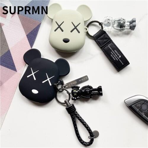 Suitable for BMW Violent Bear car key cover blade X3X1X5X6 new 5 series 7 series 3 series cute female doll protective cover