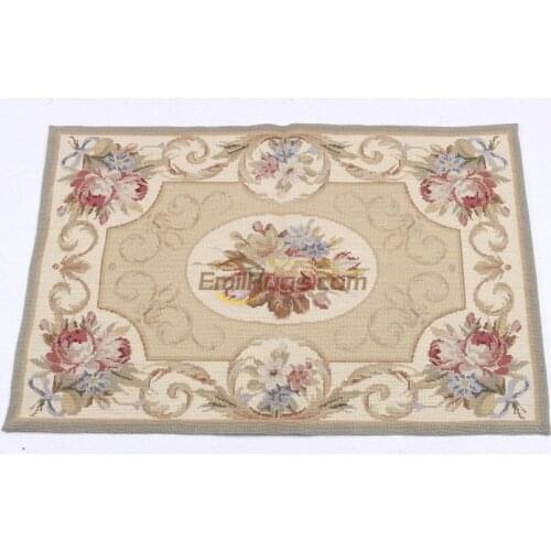 Genuine Hand-made Oriental Needle Point Carpet Various Flower Decorative Needlepoint Home Decore Wool Knitting Carpets