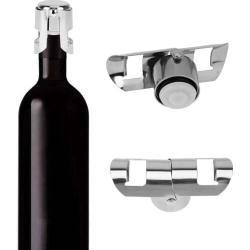 Stainless Steel Champagne Wine Bottle Stopper Portable Sealer Bar Stopper Wine Stopper Sparkling Wine Champagne Cap
