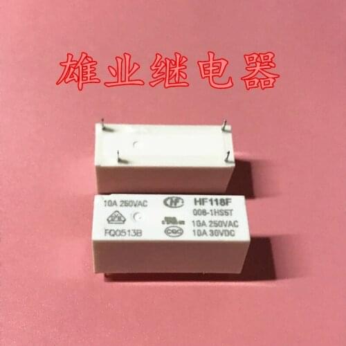 Relay HF118F 006-1HS5T 6V 5V Relay 4PIN 10A
