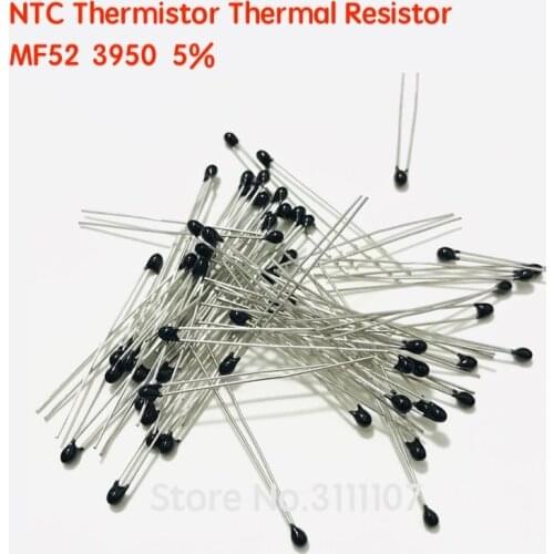 20PCS/LOT MF52AT MF52 MF52B 3950 NTC 5% Thermistor Thermal Resistor 1K 2K 3K 4.7K 5K 10K 20K 47K 50K 100K 102-104 Resistance