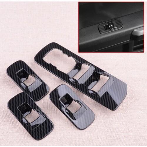 Carbon Fiber Style Car Grain Door Armrest Window Lift Adjust Panel Switch Trim Fit For Ford F150 2015 2016 2017 2018 2019 LHD