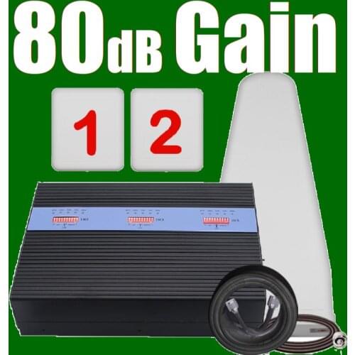 2021 new HWATEL 27dBm 80dB High gain industrial amplifier 3g 4g repeater booster 900 1800 2100 rural village factory building