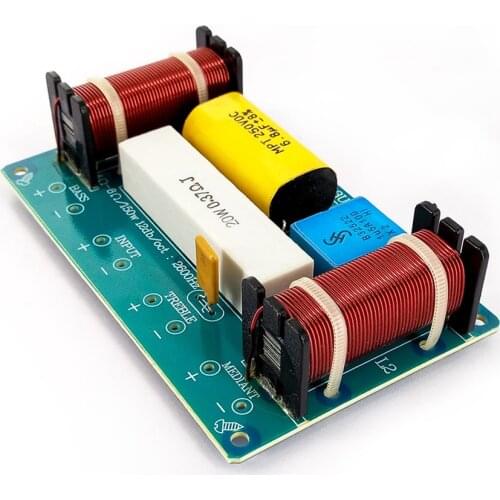 1PC High quality 3 Way Audio Filter,Treble Alto Bass Speaker Crossover Frequency Divider,Durable High power Electronic Component