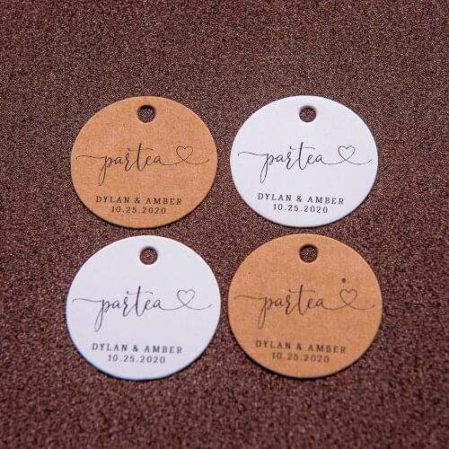 Y10 100 pcs 3.5cm round kraft/white paper labelHandmade Hand Made For You Gift Baked Goods product label personalized tag