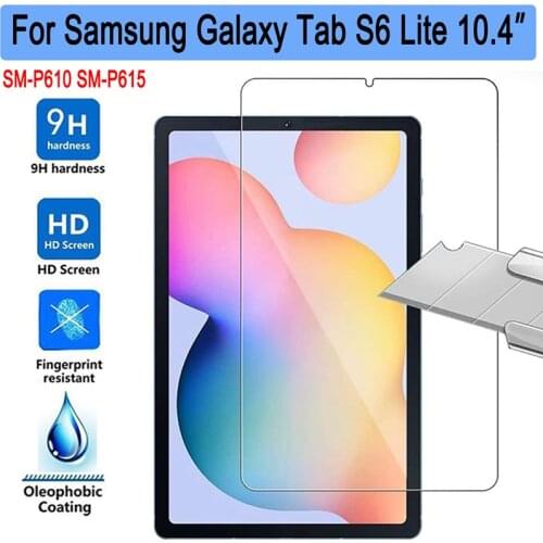 Tempered Glass For Samsung Galaxy Tab S6 Lite 10.4" P610 P615 SM-P610 SM-P615 Screen Protector 9H Tablet Protective Film Cover