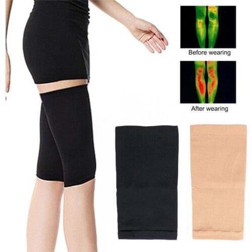 Thigh Guard Protector Pads Leg Support Compression Bandage Adjustable Sleeve Muscle Strain Pain Relief Sport Legwarmers