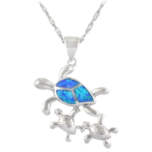 Cute Turtle Awsome Fire Opal Stone Pendant For Women 1'' OP236