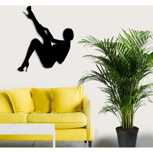 Sexy Woman With Legs Dancing Wall Accessory Wooden Table 42x50cm
