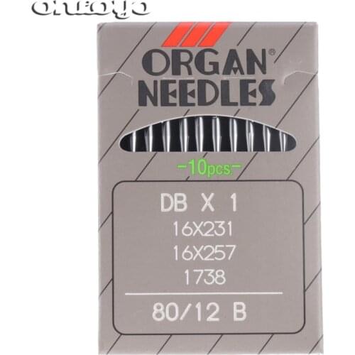10 Pcs Organ Sewing Needle Industrial Machine DBx1 16X231 16X257 1738 For Brother (80/12B)