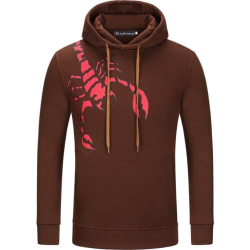 2018 New listing autumn and winter hot mens brand personality print high collar hoodie casual hip-hop sportswear 3 colors