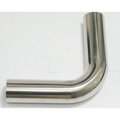38mm 1.5" O/D 304 Stainless Steel Sanitary Weld 90 Degree Elbow Tube Butt Pipe Fitting Straight pipe length 100mm