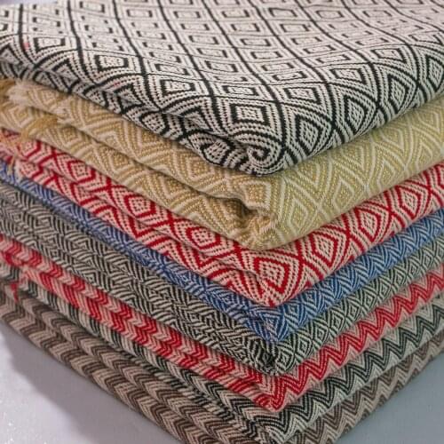 5m/lot Thick Cotton Linen Fabric for Table Cloth Sofa Cover Curtain Home Decoration