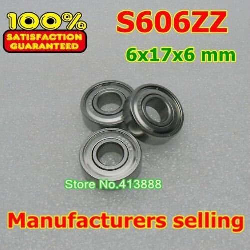 500pcs/lot free shipping SUS440C environmental corrosion resistant stainless steel deep groove ball bearings S606ZZ 6*17*6 mm