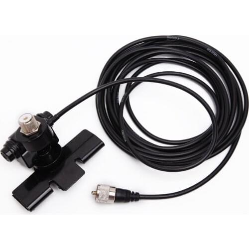 RB-400 Car Clip Mount Car Antenna Clip Mount Bracket for Mobile Vehicle Car Radio for QYT KT-8900 KT8900D BJ-218 + 5m Cable