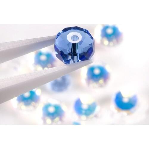 Mobile Phone Chain DIY Jewelry Beads Crystal Glass Curtain Beading Bracelet Jewelry Materials Wholesale Wheel Beads