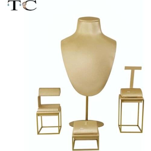 New Quality Stainless Steel Jewelry Window Counter Showcase Jewelry Ring Earring Bracelet Display Holder Stand Jewelry Display