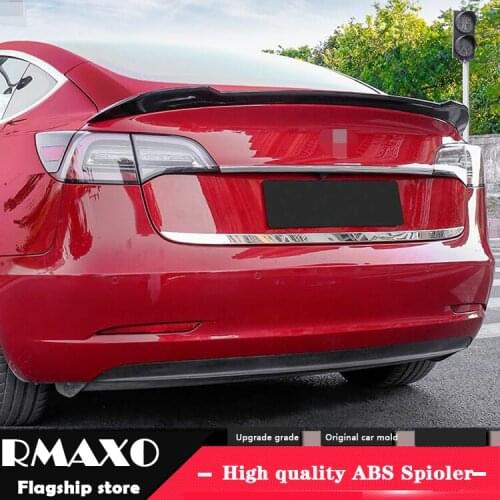 For Tesla model 3 Spoiler 2016-2019 Tesla model 3 Spoiler YRF ABS plastic Material Car Rear Wing Color Rear Spoiler