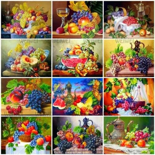 Home Decor Fresh Fruits Picture Of Rhinestone Diamond Mosaic Diamond Embroidery Diamond Painting Full Display Gift Kitchen Decor