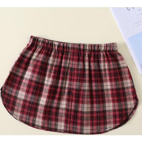 Cotton Fake Shirt Skirt for Women Blouse Tail Hem Detachable Underskirt Fashion Half Extended Shirt False Mini Skirt Fake Hem