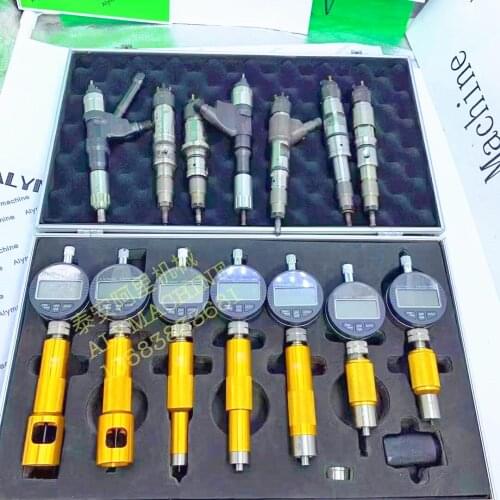 Upgrade type common rail injector nozzle valve measuring tool with 7PCS micrometer gauge, common rail injector repair tool
