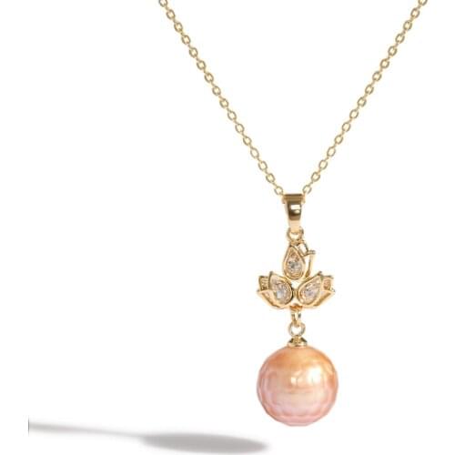 Kfvanfi 2021 Korea New Simple 11-12mm Natural Pearl Necklace Fashion Lady Necklace Clavicle Chain Wedding Jewelry Gift