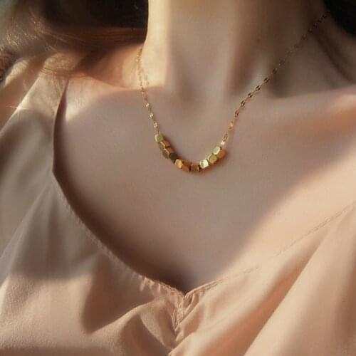 Korean Fashion Necklace Female Ins Clavicle Chain Niche Design Sweater Chain Trendy Necklace Internet Celebrity Jewelry