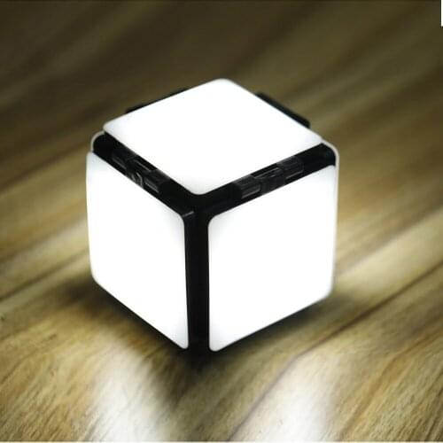 Square Led Night Light Folding Lighting Small Table Lamp Usb Rechargeable Four-Leaf Flip Sunset Home Energy-Saving Floodlight