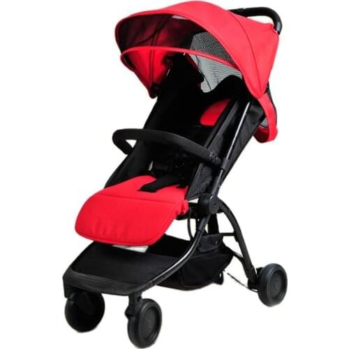 Baby stroller light folding stroller umbrella portable baby stroller four wheel stroller can sit reclining