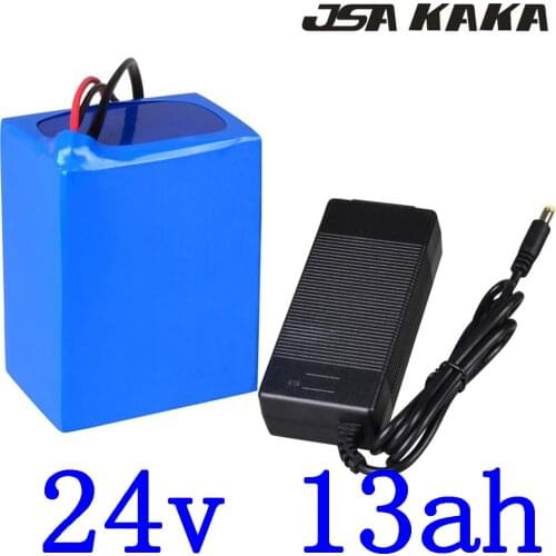 24V battery 24V 10AH 13AH 15AH lithium battery 24V 13AH electric scooter battery with 15A BMS and 29.4V 2A charger