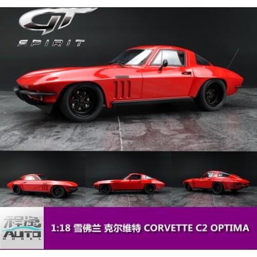 GT Spirit 1:18 Chevrolet CORVETTE C2 OPTIMA Resin Diecast Collection of Simulation Alloy Car Model Children Toys