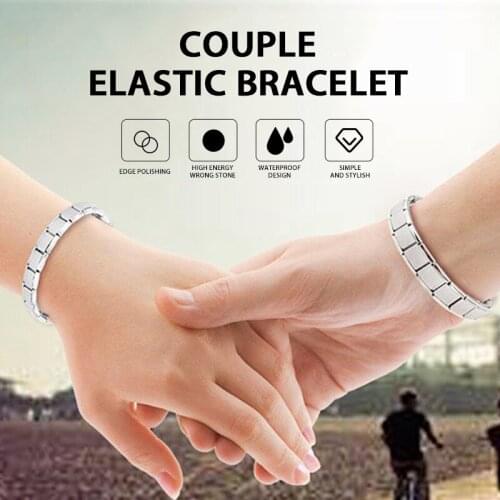 Fashion Bracelet Magnetic Anklet Elastic Stainless Steel Health Relaxation Single/Double/Insert Row Magnet Slimming Bracelets