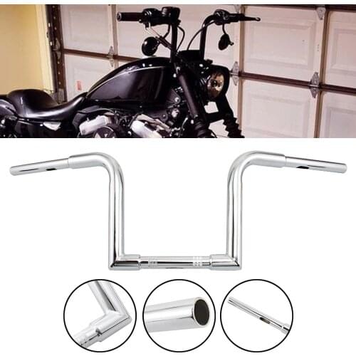 25mm Motorcycle Chrome Handle Bar 10" Drag Z Bar Handlebar Universal For Harley Honda Yamaha Cafe Racer Chopper Bobber Scrambler
