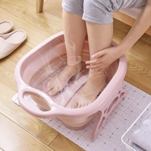 New Roller Folding Foot Tub Portable Foot Bath Bucket Wash Foot Basin Home Travel Feet-Washing Basin