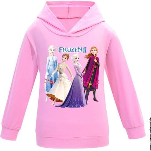 Frozen Elsa New Arrival Sweatshirt Hoodies Kids Sweater Baby Girls Boys Children Long Sleeve Autumn Clothes Tops polyester