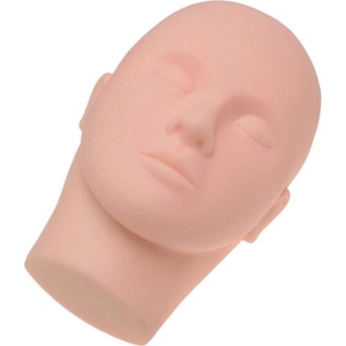 NEW-Massage Mannequin Head Flat Eye Facial Eyelash Eyelash Extension Makeup Practice Cosmetic Model Professional Training Head