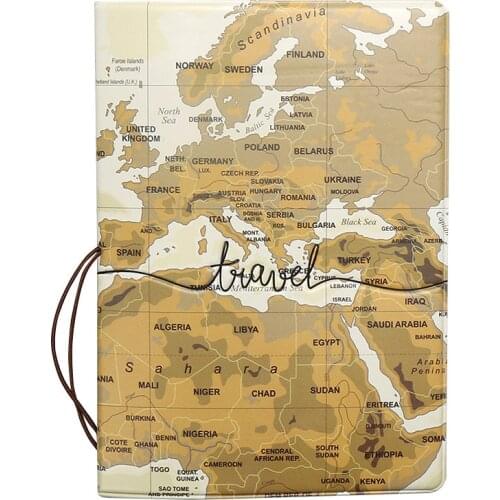 Women Men Travel Card Passport Cover Holder Fashion Pu Leather Unisex Passport Cover Embroidery Letter Travel Case