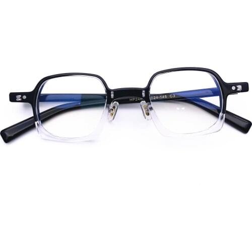 Belight Optical Men Women Acetate Fancy Square Oval Vintage Retro Small Shape Design spectacle frame precription lens HP246