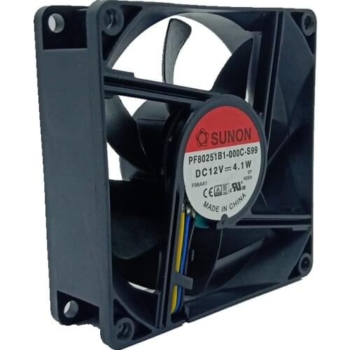 PF80251B1-000C-S99 8025 12V 4pin 4wire pwm Server Cooling Fan 8cm 4.1W 4800RPM