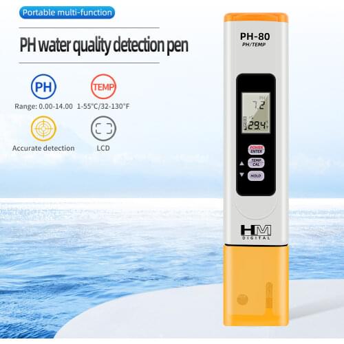 HM Digital LCD PH Meter PH/TEMP Meters 2 in1 PH Tester Accuracy 0.1 Water Quality Monitor for Pools life Water Aquarium 30% OFF