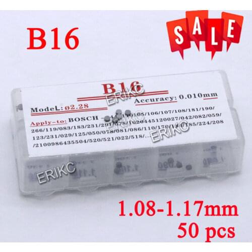 ERIKC Adjusting Shim B16 Common Rail Injector Adjustment Shims B16 Gasket Washer B16 Size: 1.08-1.17mm 50 Pieces Grinding Tools