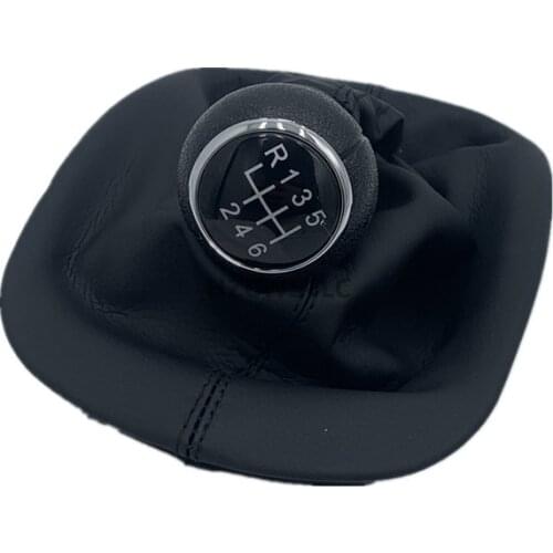 NEW 6 Speed Gear Shift Knob Gaitor Boot PU Leather Black For VW PASSAT B5 For Volkswagen Bora